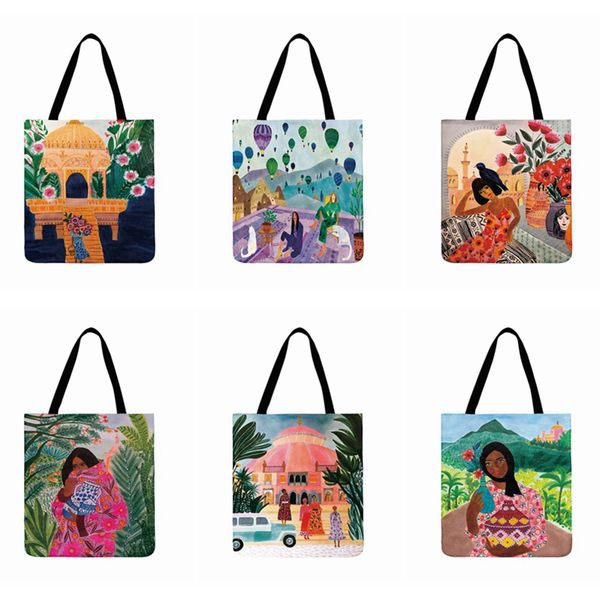 tropical style art painting printed bag women casual tote ladies shoulder bag women foldable shopping fashion beach bags
tropical style art painting printed bag women casual tote ladies shoulder bag women foldable shopping fashion beach bags