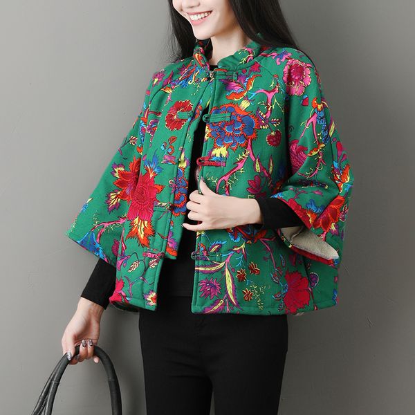2019 autumn and winter new style ethnic-style women's dress plus velvet cotton linen cotton-padded clothes short ninth sleeve lo, Blue;black
2019 autumn and winter new style ethnic-style women's dress plus velvet cotton linen cotton-padded clothes short ninth sleeve lo, Blue;black