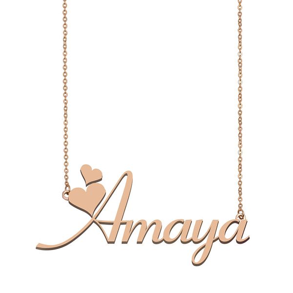 amaya name necklace pendant for women girlfriend gifts custom nameplate children friends jewelry 18k gold plated stainless steel, Silver
amaya name necklace pendant for women girlfriend gifts custom nameplate children friends jewelry 18k gold plated stainless steel, Silver