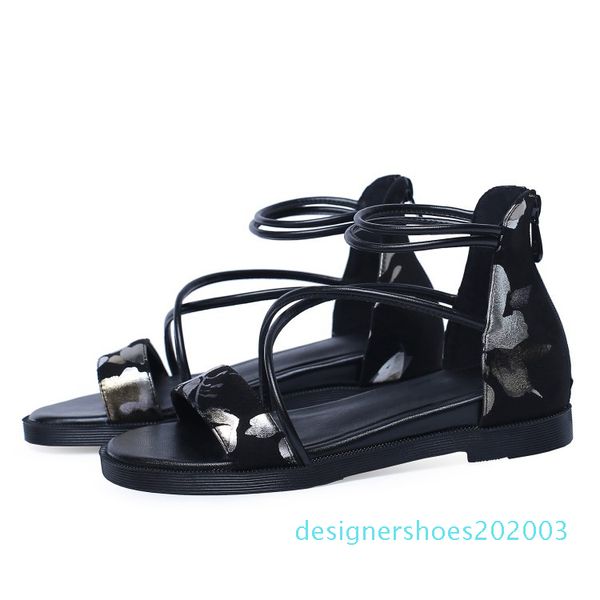 effgt 2019 new shoes woman zip genuine leather shoes women casual low heels wedges sandals women summer k53 d03, Black
effgt 2019 new shoes woman zip genuine leather shoes women casual low heels wedges sandals women summer k53 d03, Black