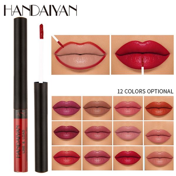 handaiyan 12 colors red matte lip stick lipliner double use long-lasting natural lady women waterproof lipstick
handaiyan 12 colors red matte lip stick lipliner double use long-lasting natural lady women waterproof lipstick