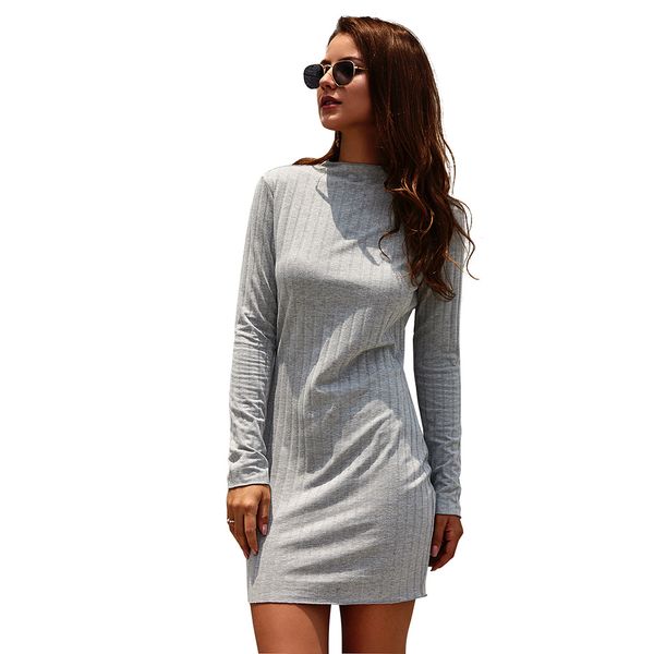 cross-border self-designed women's round neck knit cultivating long-sleeved dress 2019 new fall and winter clothes, Black;gray
cross-border self-designed women's round neck knit cultivating long-sleeved dress 2019 new fall and winter clothes, Black;gray