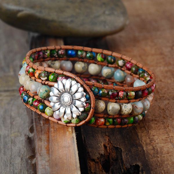 vintage leather natural emperor stone bracelets bohemia beach wrap bracelet women gifts drop shipping, Black
vintage leather natural emperor stone bracelets bohemia beach wrap bracelet women gifts drop shipping, Black