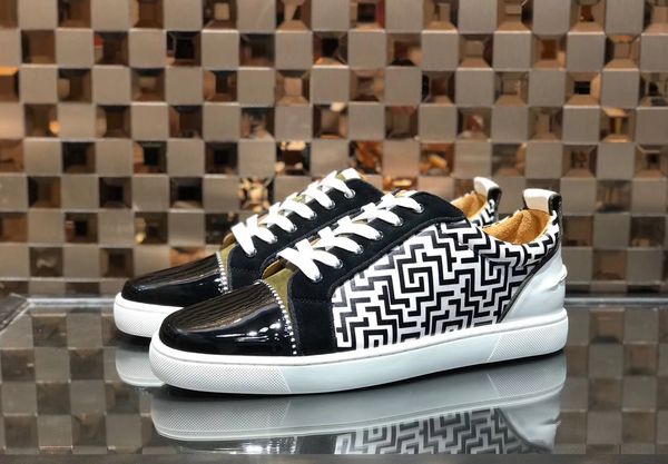2019 new luxury low-crystal shoes for men and women leisure sports shoes geometric spikes size red bottoms shoes 36-46, Black
2019 new luxury low-crystal shoes for men and women leisure sports shoes geometric spikes size red bottoms shoes 36-46, Black