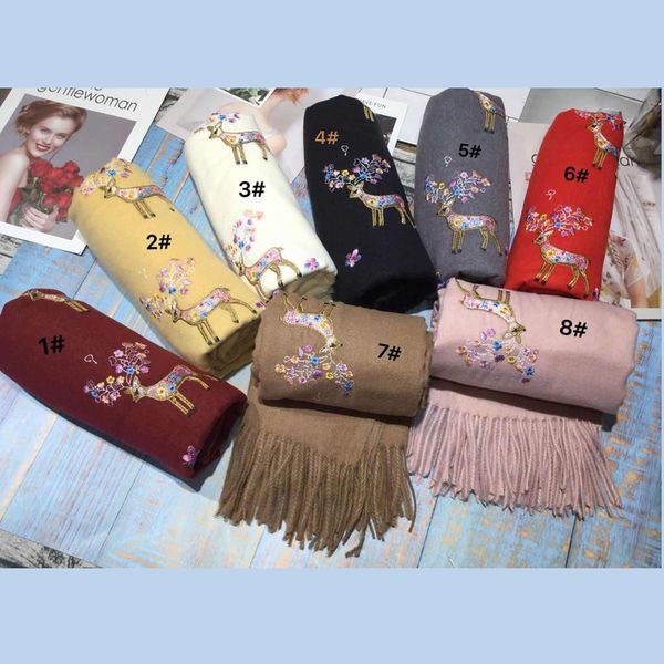 youhan 2018 luxury winter scarf women warm cashmere sika deer embroidery scarves shawl wrap blanket hijab scarf drop shipping, Blue;gray
youhan 2018 luxury winter scarf women warm cashmere sika deer embroidery scarves shawl wrap blanket hijab scarf drop shipping, Blue;gray