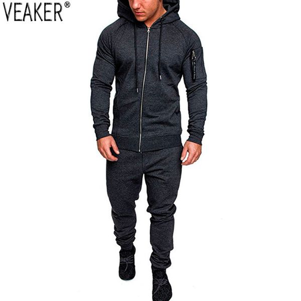 2018 autumn new men's hoodies set male zipper sweatshirts sweatpants tracksuit sets zipper hooded coat jogger trousers suit 3xl, Gray
2018 autumn new men's hoodies set male zipper sweatshirts sweatpants tracksuit sets zipper hooded coat jogger trousers suit 3xl, Gray