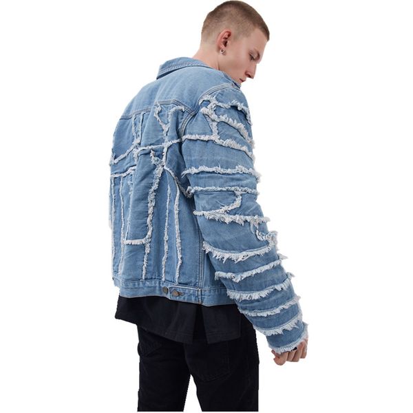 mens denim jacket trendy fashion hip hop streetwer ripped denim jacket mens jeans male cowboy coats, Black;brown
mens denim jacket trendy fashion hip hop streetwer ripped denim jacket mens jeans male cowboy coats, Black;brown