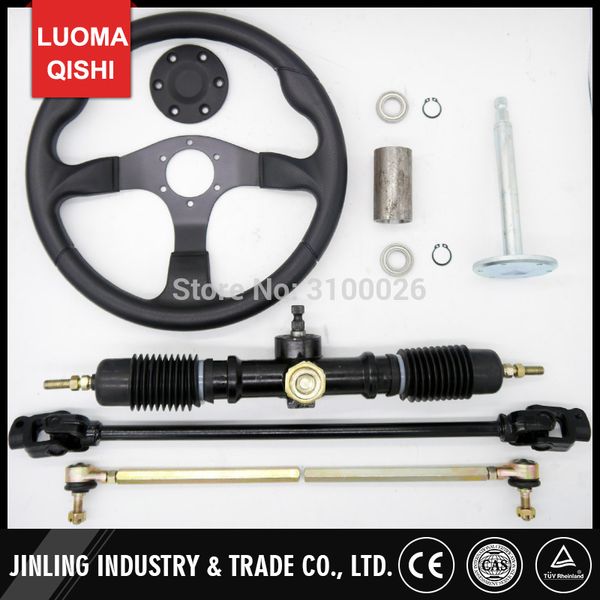 350mm steering wheel 520mm gear pinion 600mm u joints tie rod fit for diy china go golf kart buggy karting utv bike parts
350mm steering wheel 520mm gear pinion 600mm u joints tie rod fit for diy china go golf kart buggy karting utv bike parts