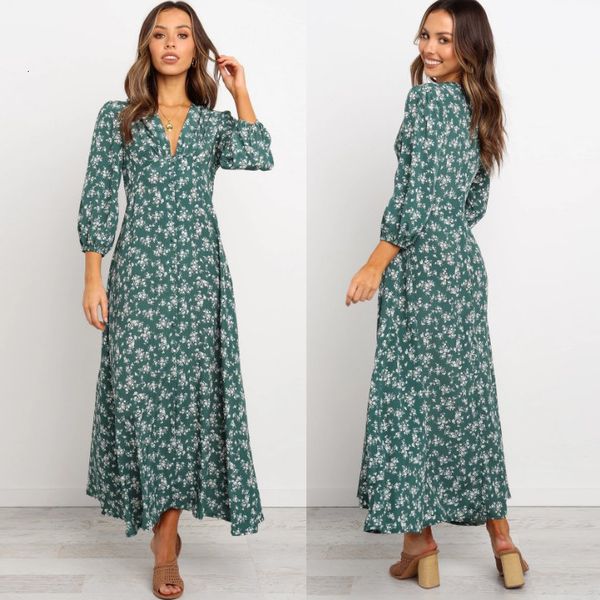 boho floral print three quarter sleeve autumn dress women bohemian flowy casual dress v-neck ruffled vintage ladies maxi, Black;gray
boho floral print three quarter sleeve autumn dress women bohemian flowy casual dress v-neck ruffled vintage ladies maxi, Black;gray