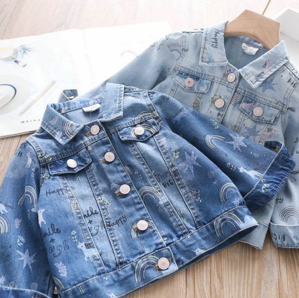 2020 fall new girls rainbow star printed cowboy outwear children unicorn denim jacket kids lapel single-breasted denim coat a3453, Blue;gray
2020 fall new girls rainbow star printed cowboy outwear children unicorn denim jacket kids lapel single-breasted denim coat a3453, Blue;gray