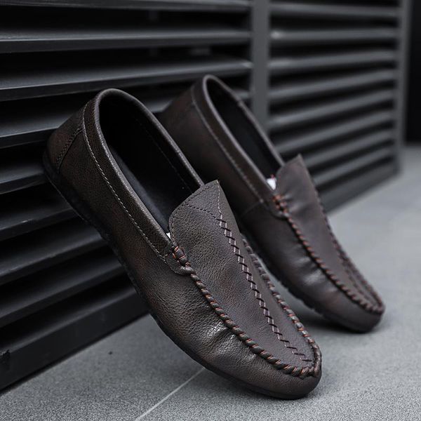2020 men's breathable leather loafers casual shoes man autumn slipon drive peas shoes tenis masculino adulto krasovki plus39-44, Black
2020 men's breathable leather loafers casual shoes man autumn slipon drive peas shoes tenis masculino adulto krasovki plus39-44, Black