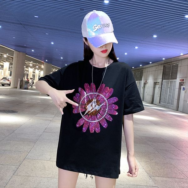 bright diamond short-sleeved female 2020 european loose fat mm large size long skirt cotton t-shirt pure cotton t-shirt mid-length fashi, White
bright diamond short-sleeved female 2020 european loose fat mm large size long skirt cotton t-shirt pure cotton t-shirt mid-length fashi, White