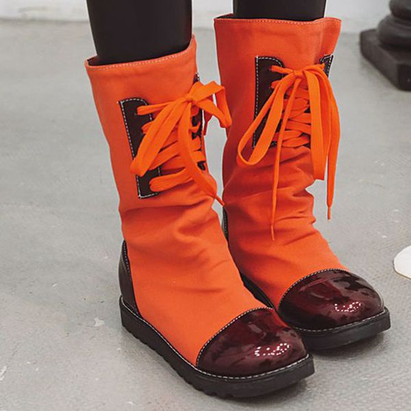 women's hiking boots strappy mid tube work safety boot 2019 lady fashion winter low heel shoes patchwork outdoor botas new, Black
women's hiking boots strappy mid tube work safety boot 2019 lady fashion winter low heel shoes patchwork outdoor botas new, Black