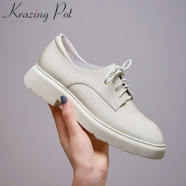 krazing pot comfortable solid lace up women pumps round toe concise office lady elegant casual spring shoes l2f6, Black
krazing pot comfortable solid lace up women pumps round toe concise office lady elegant casual spring shoes l2f6, Black