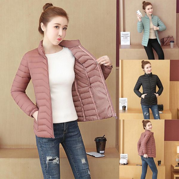 winter women thicken down cotton coat solid color stand collar large size overcoat, Black
winter women thicken down cotton coat solid color stand collar large size overcoat, Black