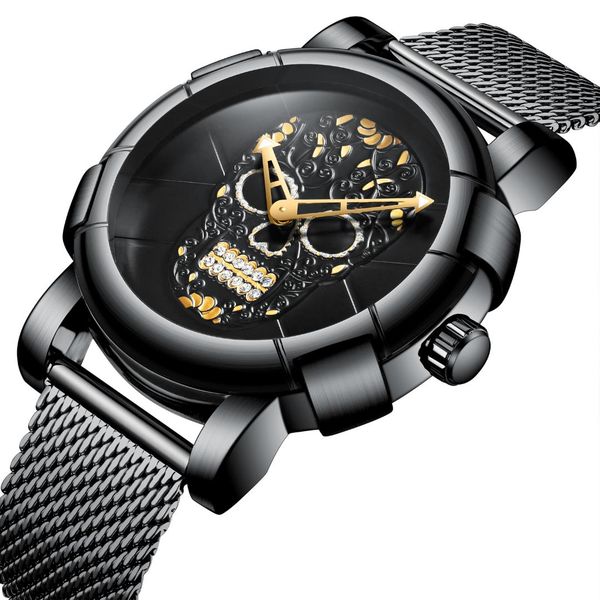 biden wrist watch new arrival masculino waterproof fashion skull bone watches black dial sport steel male mesh stainless relogio band d vtgr, Slivery;brown
biden wrist watch new arrival masculino waterproof fashion skull bone watches black dial sport steel male mesh stainless relogio band d vtgr, Slivery;brown