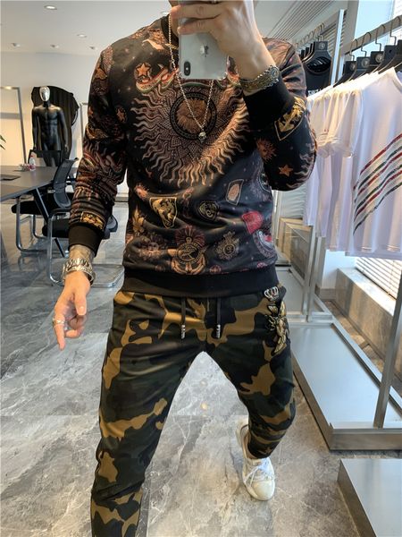 new men's spring and autumn guard fashion men's printed long sleeve korean edition trendy slim and slim black size: 58/4xl 54 48 5
new men's spring and autumn guard fashion men's printed long sleeve korean edition trendy slim and slim black size: 58/4xl 54 48 5