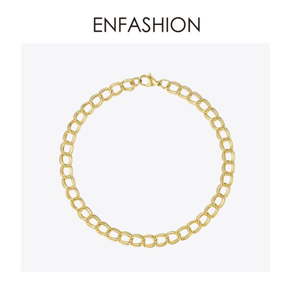 enfashion simple link chain bracelet female gold color stainless steel double circle bracelets for women fashion jewelry b192071, Golden;silver
enfashion simple link chain bracelet female gold color stainless steel double circle bracelets for women fashion jewelry b192071, Golden;silver