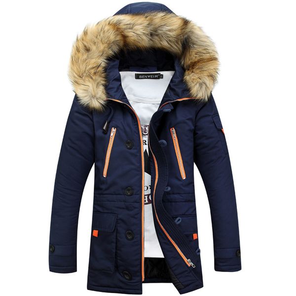 winter men's clothes thick large fur collar hooded couples cotton-padded clothes youth jacket mid-length fur collar, Black
winter men's clothes thick large fur collar hooded couples cotton-padded clothes youth jacket mid-length fur collar, Black