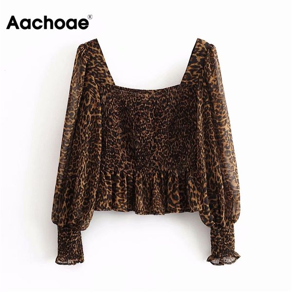women chic leopard print chiffon blouses 2020 fashion long sleeve stretch bodycon blouse square collar vitnage shirts, White
women chic leopard print chiffon blouses 2020 fashion long sleeve stretch bodycon blouse square collar vitnage shirts, White