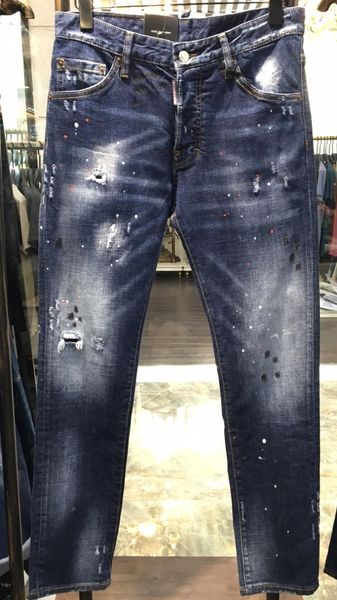 2019 new classic fashion brand d2 jeans men stylish frayed patchwork jeans hip zippers pockets design vogue casual skinny denim pants 331, Blue
2019 new classic fashion brand d2 jeans men stylish frayed patchwork jeans hip zippers pockets design vogue casual skinny denim pants 331, Blue