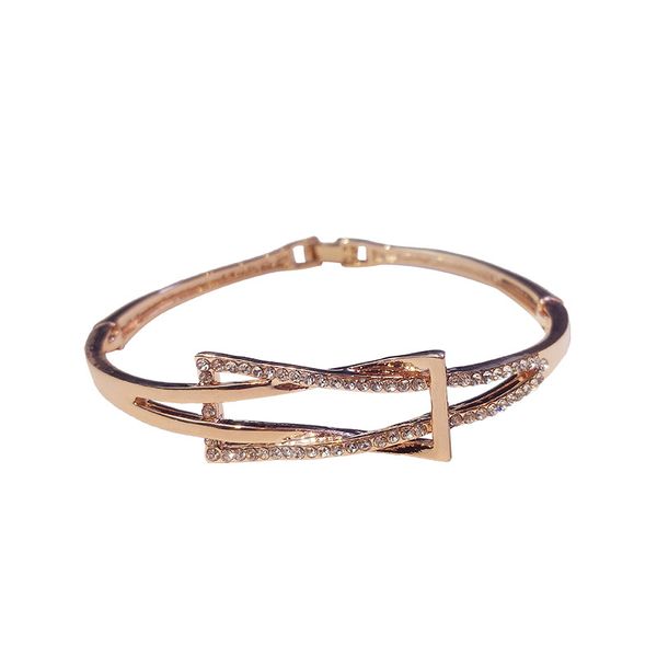 titanium steel women rhinestone bracelet metal bangles gold geometric crossed jewelry good accessories, Black
titanium steel women rhinestone bracelet metal bangles gold geometric crossed jewelry good accessories, Black