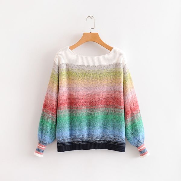 women colorful sweater autumn 2019 new fashion long sleeve wide style modern lady loose pullover sweaters, White;black
women colorful sweater autumn 2019 new fashion long sleeve wide style modern lady loose pullover sweaters, White;black