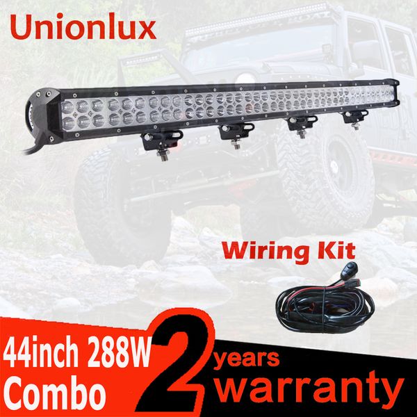 1pcs high power 288w 44" inch led light bar spot flood combo led light 10-30v for off-road 4x4 atv truck with wiring kits
1pcs high power 288w 44" inch led light bar spot flood combo led light 10-30v for off-road 4x4 atv truck with wiring kits