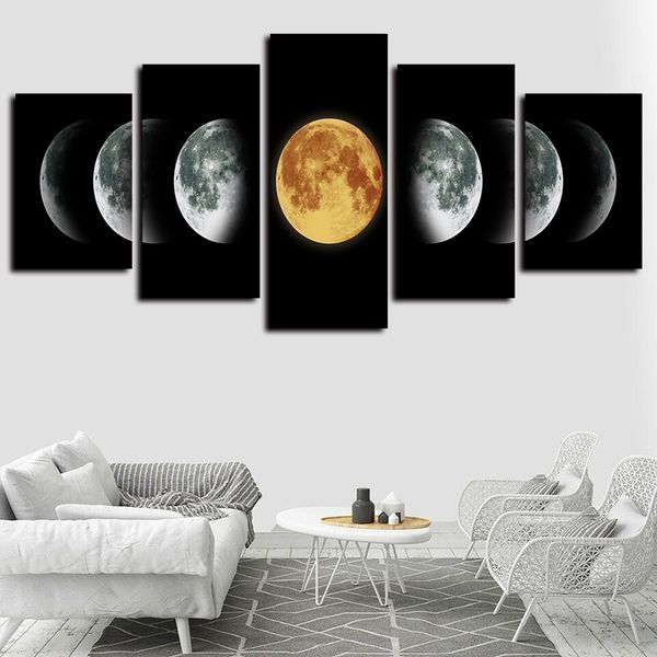 5 panels natural satellite moon artworks giclee canvas wall art for home decor abstract poster canvas print oil painting
5 panels natural satellite moon artworks giclee canvas wall art for home decor abstract poster canvas print oil painting