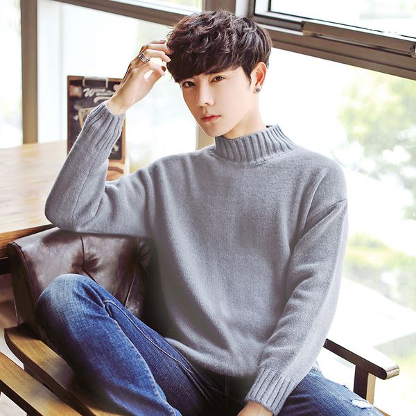 autumn winter large size men's sweater half-high collar warm sweater 2019 new handsome trend long sleeve coat ch857, White;black
autumn winter large size men's sweater half-high collar warm sweater 2019 new handsome trend long sleeve coat ch857, White;black