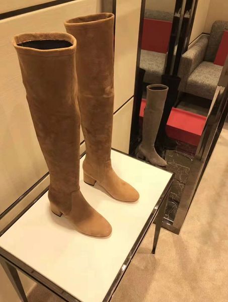2018 warm winter long boots womens faux suede fashion over the knee snow boots height increasing woman shoes zx147, Black
2018 warm winter long boots womens faux suede fashion over the knee snow boots height increasing woman shoes zx147, Black