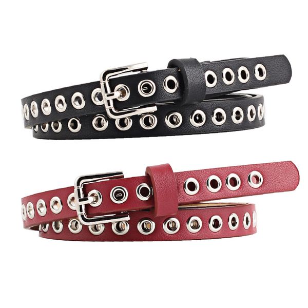 2019 punk style pu leather grommet belt for women metal pin buckle red black blue thin belts strap waistbelts for ladies jeans, Black;brown
2019 punk style pu leather grommet belt for women metal pin buckle red black blue thin belts strap waistbelts for ladies jeans, Black;brown