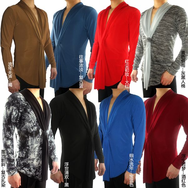latin dance shirts men long sleeve v collar men's dance ballroom cha cha professional competition dancing clothes dnv11330, Black;red
latin dance shirts men long sleeve v collar men's dance ballroom cha cha professional competition dancing clothes dnv11330, Black;red