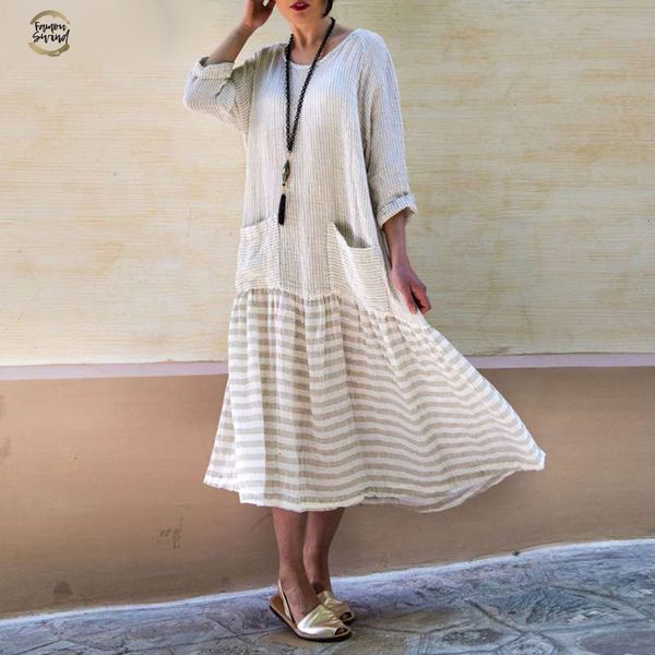 striped patchwork dresses vonda women long dress 2019 autumn o neck long sleeve big swing casual loose vestidos plus size, Black;gray
striped patchwork dresses vonda women long dress 2019 autumn o neck long sleeve big swing casual loose vestidos plus size, Black;gray
