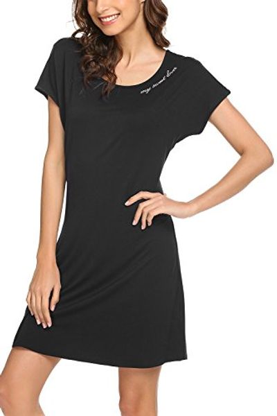 zouvo cotton nightshirt womens short sleeve sleepshirt v neck nightgown s-xxl, Black;gray
zouvo cotton nightshirt womens short sleeve sleepshirt v neck nightgown s-xxl, Black;gray