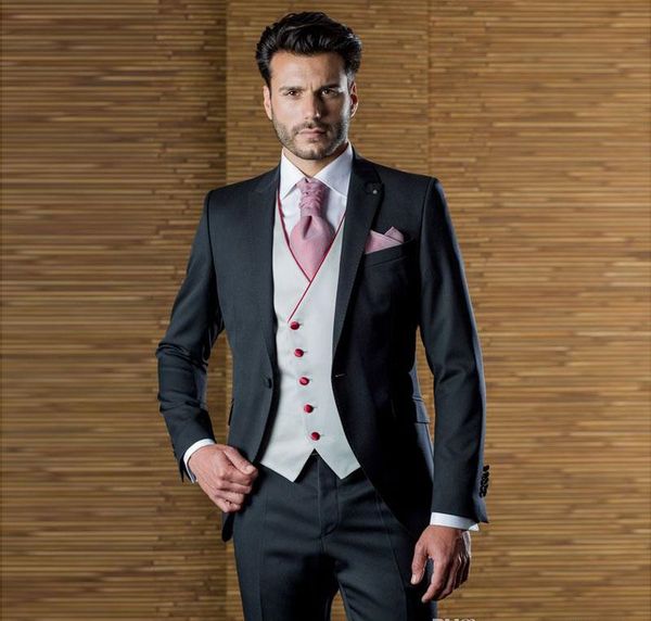new arrival one button groomsmen peak lapel groom tuxedos men suits wedding/prom man blazer ( jacket+pants+vest+tie) aa46, Black;gray
new arrival one button groomsmen peak lapel groom tuxedos men suits wedding/prom man blazer ( jacket+pants+vest+tie) aa46, Black;gray