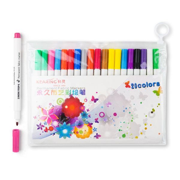 20 colors set paint markers fabric permanent marker pen non-toxic suittable for textile
20 colors set paint markers fabric permanent marker pen non-toxic suittable for textile