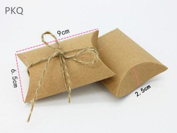 100pcs wholesale kraft paper pillow box small gift bag wedding christmas party sweet packaging box with rope
100pcs wholesale kraft paper pillow box small gift bag wedding christmas party sweet packaging box with rope