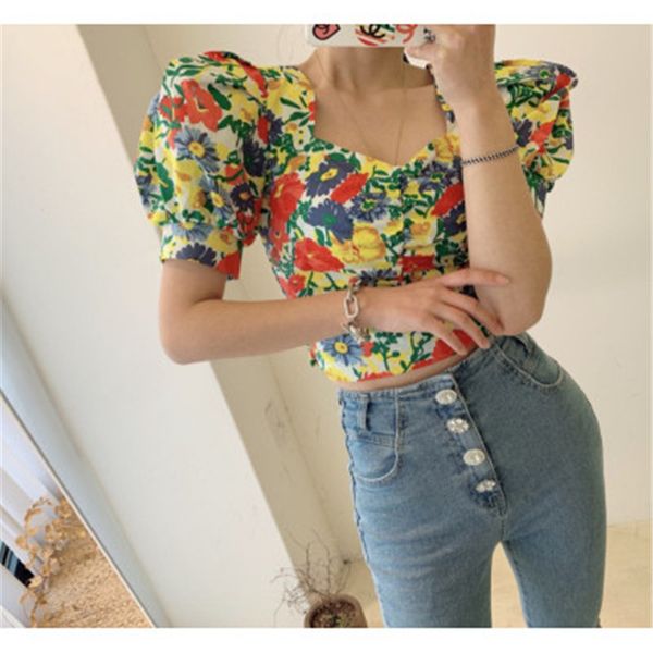 2020 new arrivals summer chic fgashion elegant fashion colorful puff sleeves bohemian vintage seasside all match tunic shirts, White
2020 new arrivals summer chic fgashion elegant fashion colorful puff sleeves bohemian vintage seasside all match tunic shirts, White