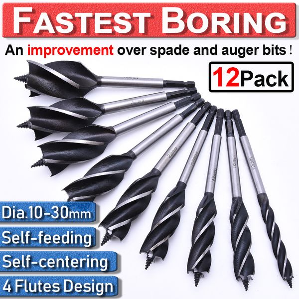 12pcs speed fast cut spade bits auger wood drill bits holesaw joiner carpenter self-feed boring 10-35mm wood cut auger d30
12pcs speed fast cut spade bits auger wood drill bits holesaw joiner carpenter self-feed boring 10-35mm wood cut auger d30