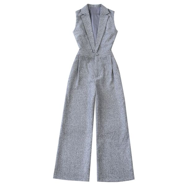 new office lady blazers jumpsuits autumn women vintage suit sleeveless long wide leg playsuits, Black;white
new office lady blazers jumpsuits autumn women vintage suit sleeveless long wide leg playsuits, Black;white