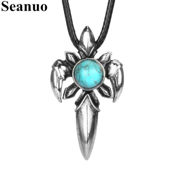 seanuo ancient silver devil cross pendant jewelry for men jewelry vintage punk male charm nature stone statement choker necklace
seanuo ancient silver devil cross pendant jewelry for men jewelry vintage punk male charm nature stone statement choker necklace