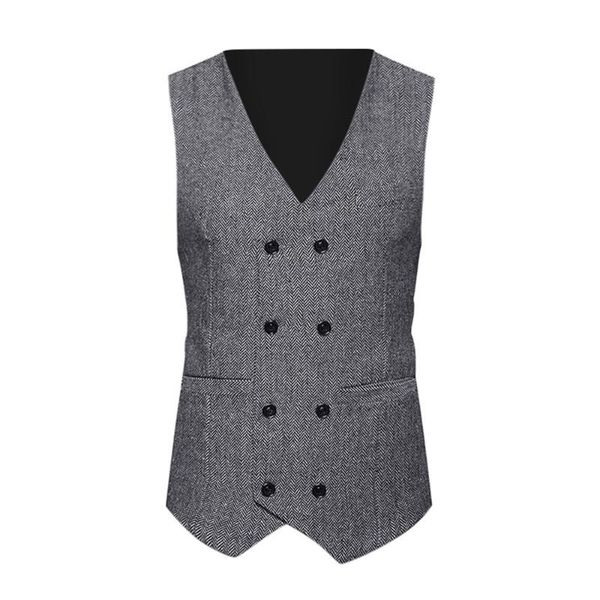 men's vests mens suit vest formal tweed check double breasted waistcoat retro slim fit sleeveless jacket #yl10, Black;white
men's vests mens suit vest formal tweed check double breasted waistcoat retro slim fit sleeveless jacket #yl10, Black;white