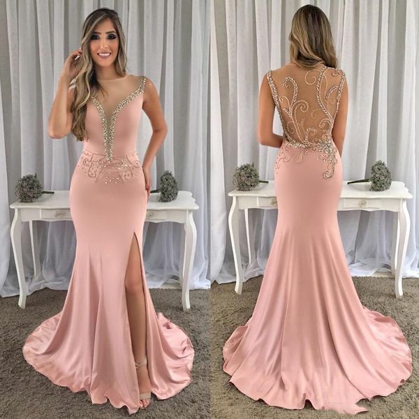 dark blush high slit evening dress v neckline sleeveless sparkly crystals beaded modest mermaid formal prom dresses long, Black;red
dark blush high slit evening dress v neckline sleeveless sparkly crystals beaded modest mermaid formal prom dresses long, Black;red