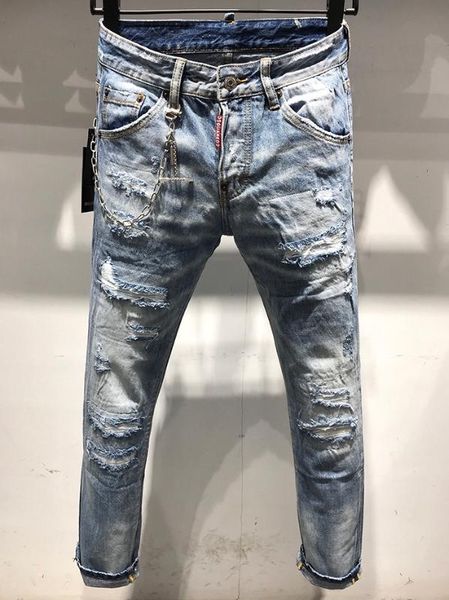 european mens brand italy jeans pants men slim jeans denim trousers light blue hole pants for men
european mens brand italy jeans pants men slim jeans denim trousers light blue hole pants for men