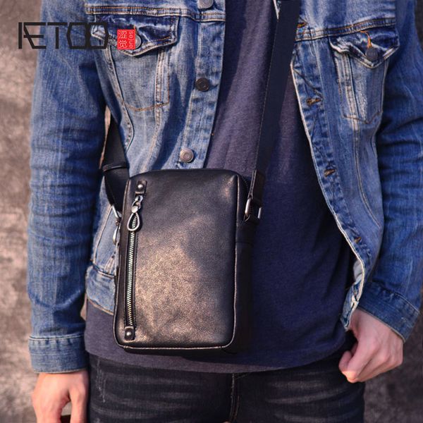 aetoo vintage shoulder bag male nature leather casual vertical small bag handmade retro head cowhide men's small satchel black
aetoo vintage shoulder bag male nature leather casual vertical small bag handmade retro head cowhide men's small satchel black