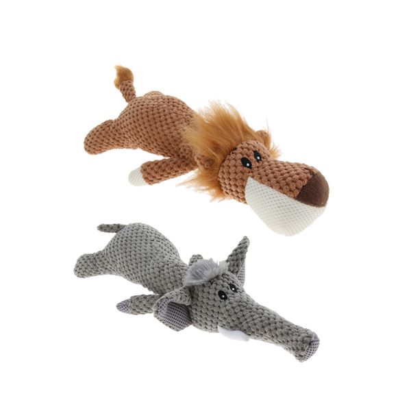 2pcs dog interactive squeaky plush toy non-toxic bite resistant