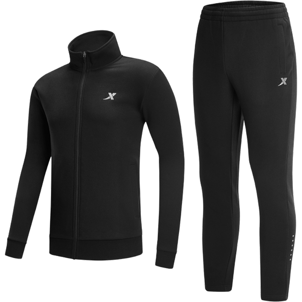 xtep men's sports suit knitted two-piece long-sleeved jacket feet casual trousers 882329969571, Black;blue
xtep men's sports suit knitted two-piece long-sleeved jacket feet casual trousers 882329969571, Black;blue