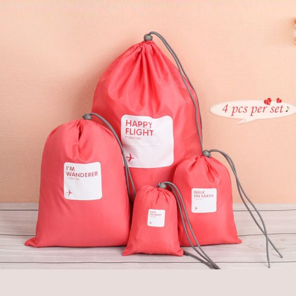 4pcs/set fashion drawstring bag water resistant durable nylon drawstring pouch portable travel packing bags 5 colors
4pcs/set fashion drawstring bag water resistant durable nylon drawstring pouch portable travel packing bags 5 colors