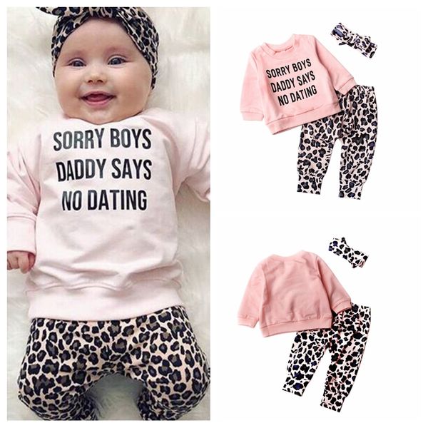 cute baby girl clothes sweet long sleeved letter print t-shirt+leopard pants+hair band 3pcs toddler girls clothes new, White
cute baby girl clothes sweet long sleeved letter print t-shirt+leopard pants+hair band 3pcs toddler girls clothes new, White